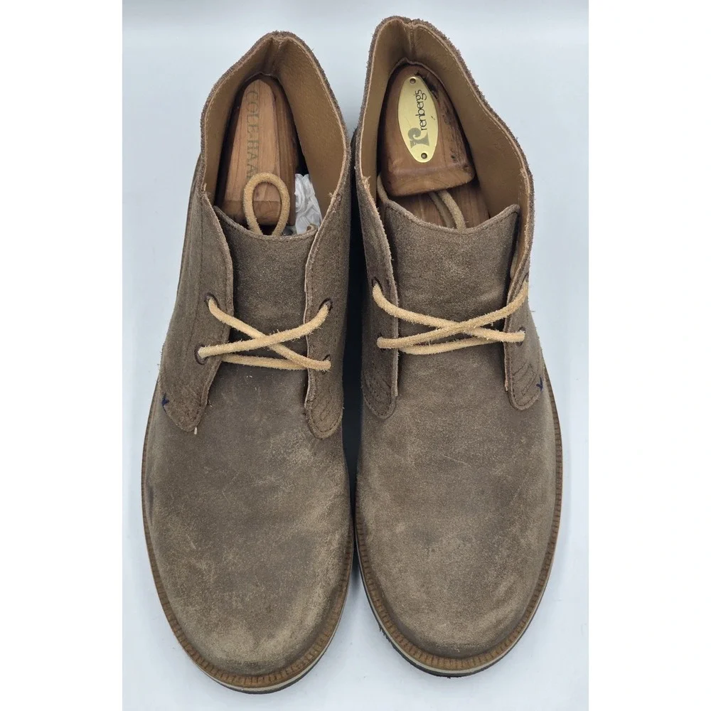 Hari Mari  Mens Adobe Brown Waxed Suede  Chukka Desert Boots Size 9US Euro 42